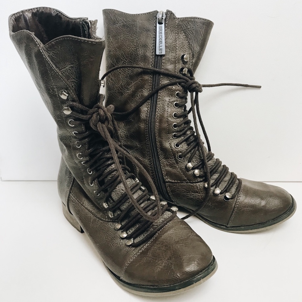 Forever Young Grey lace up boots